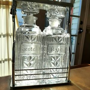Vintage crystal decanters